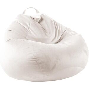 Bean Bag Chair Cover or Stuffed Animal Storage Bag Creamy Off White Soft NO FILL